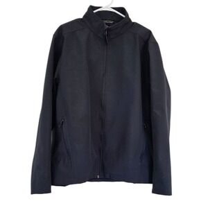 Crossland Jacket by 4Imprint Dark Gray Soft Shell Fleece Lined Full Zip Men's XL